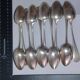 10 dessert spoons White Silver Metal
