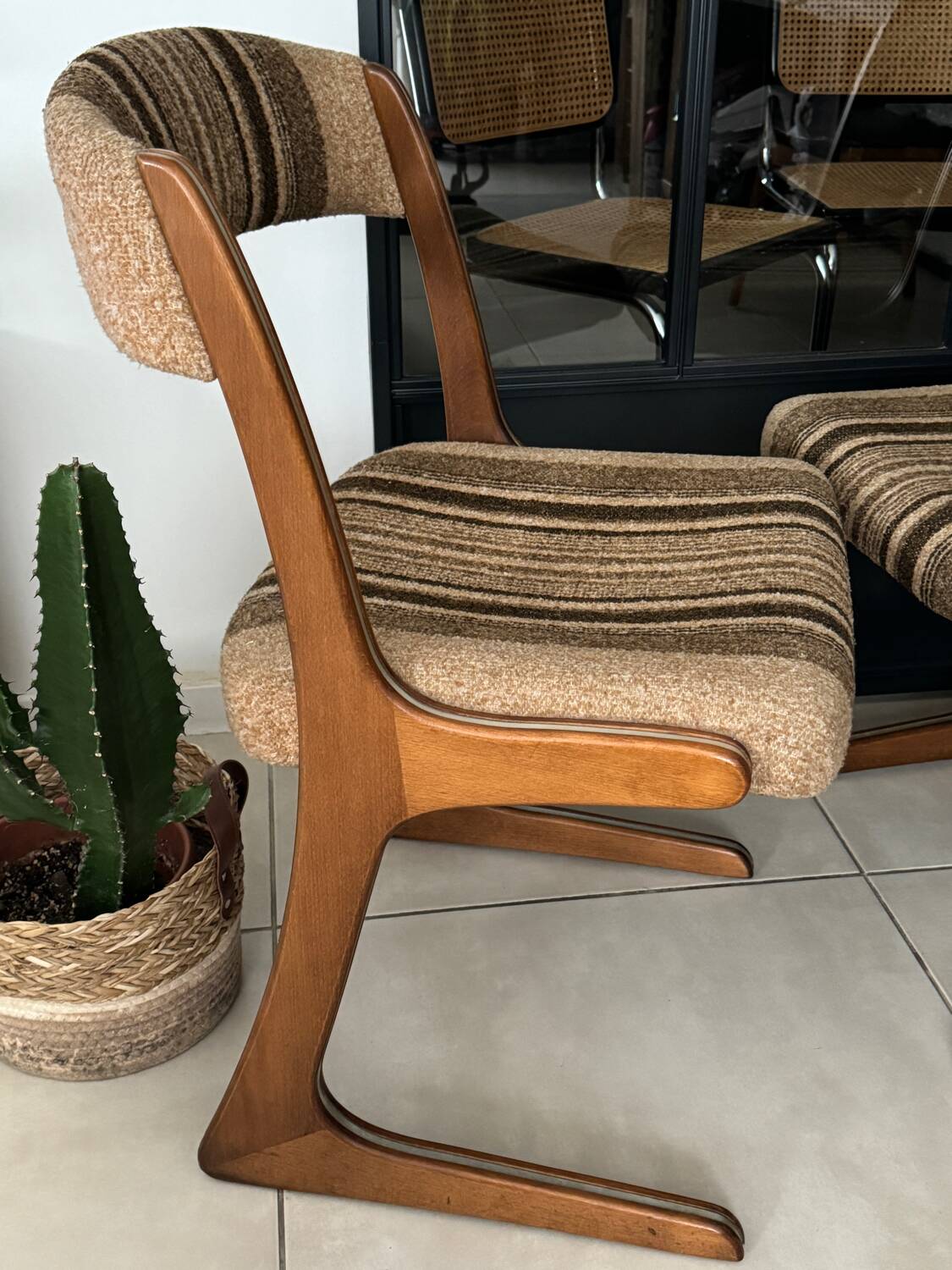 Pair of vintage Baumann Kangaroo chairs