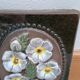 Ceramic Wall Plaque Jie Gantofta, model 841, white flowers.