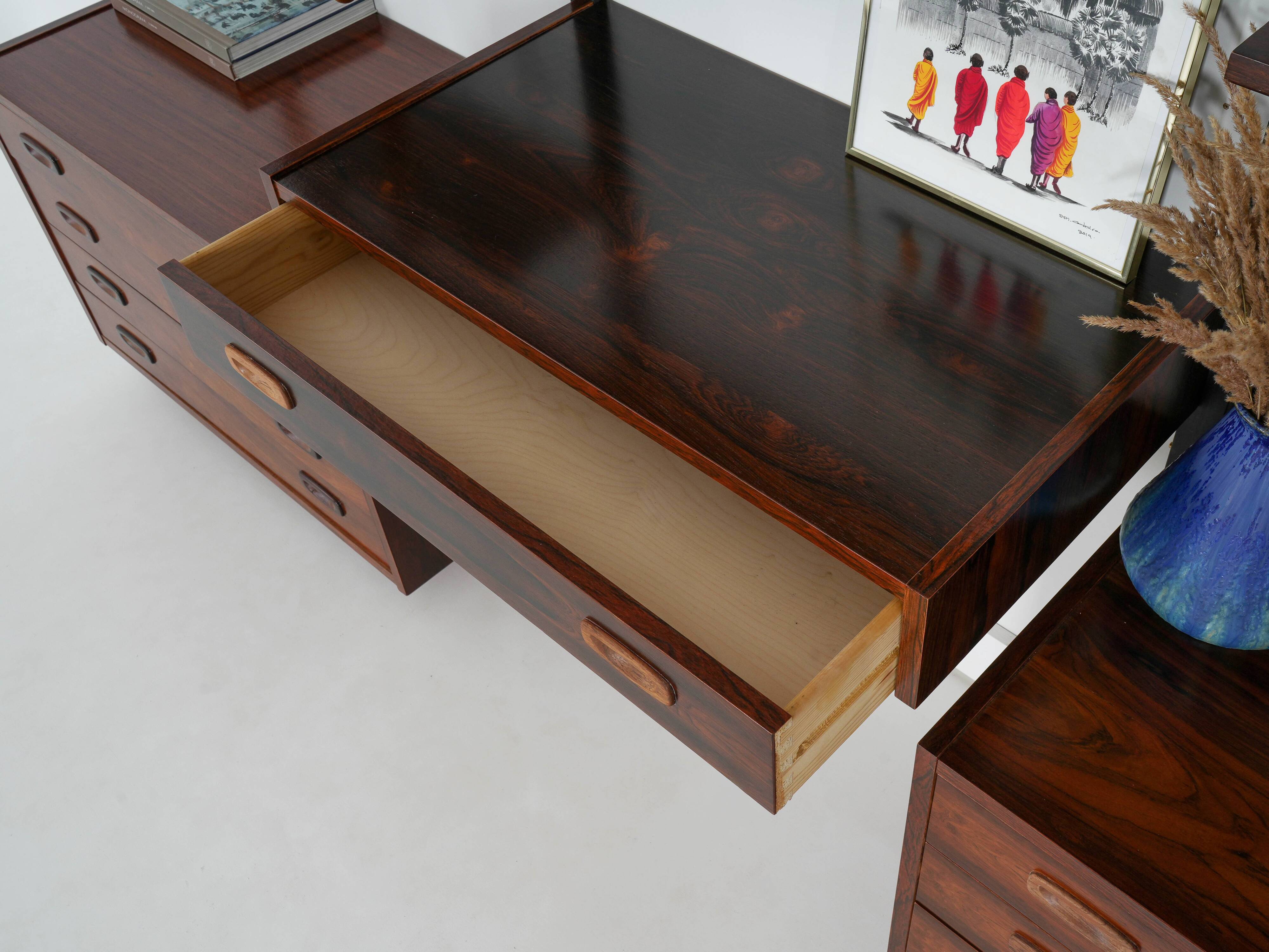 PS System Modular Shelving, Rosewood Veneer, Danish, 1960s