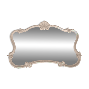 Miroir ancien patiné - blanc