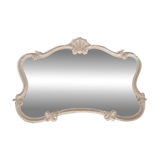 Antique Louis XV style white patinated mirror