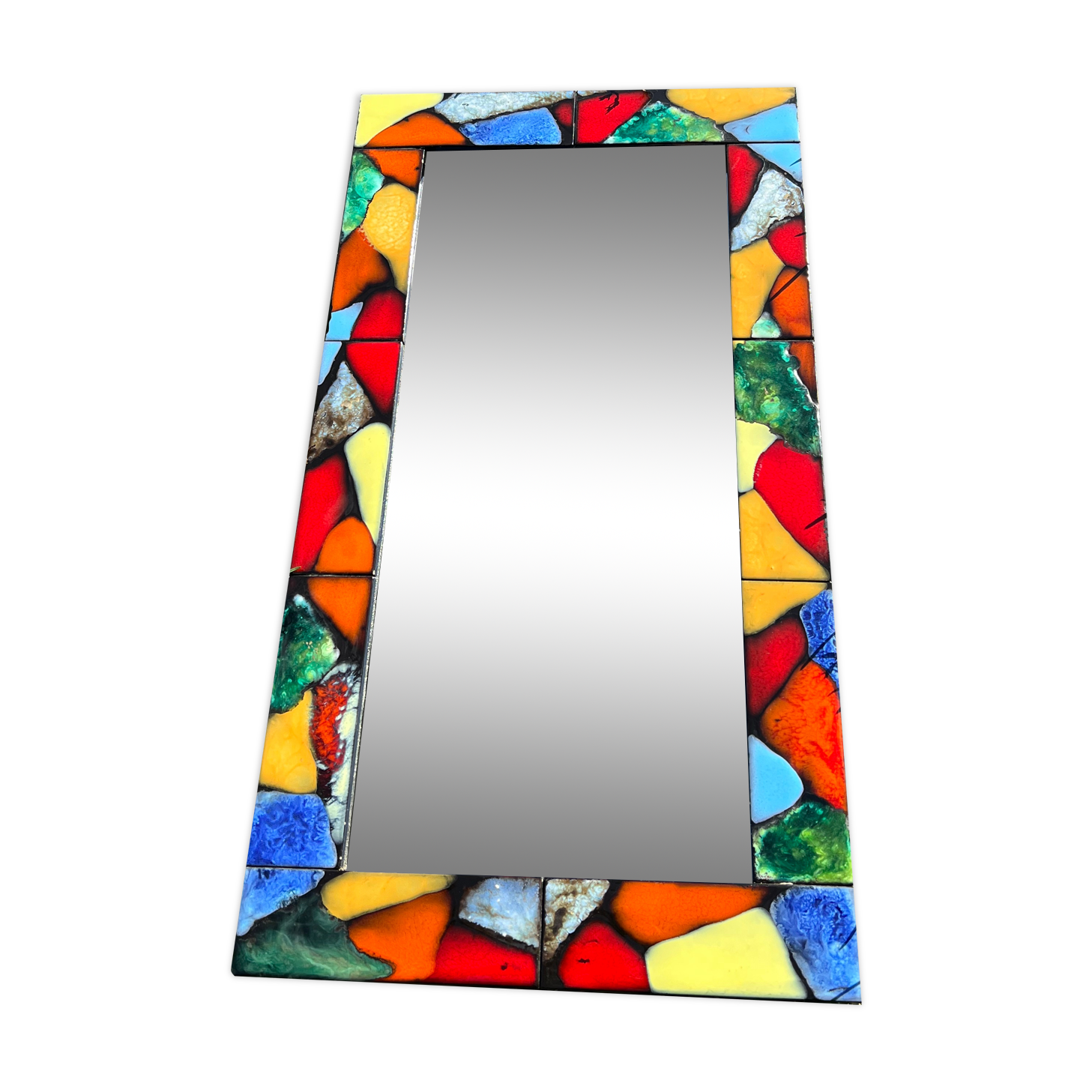 Italian ceramic mirror from the 60s