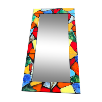 Italian ceramic mirror year 60