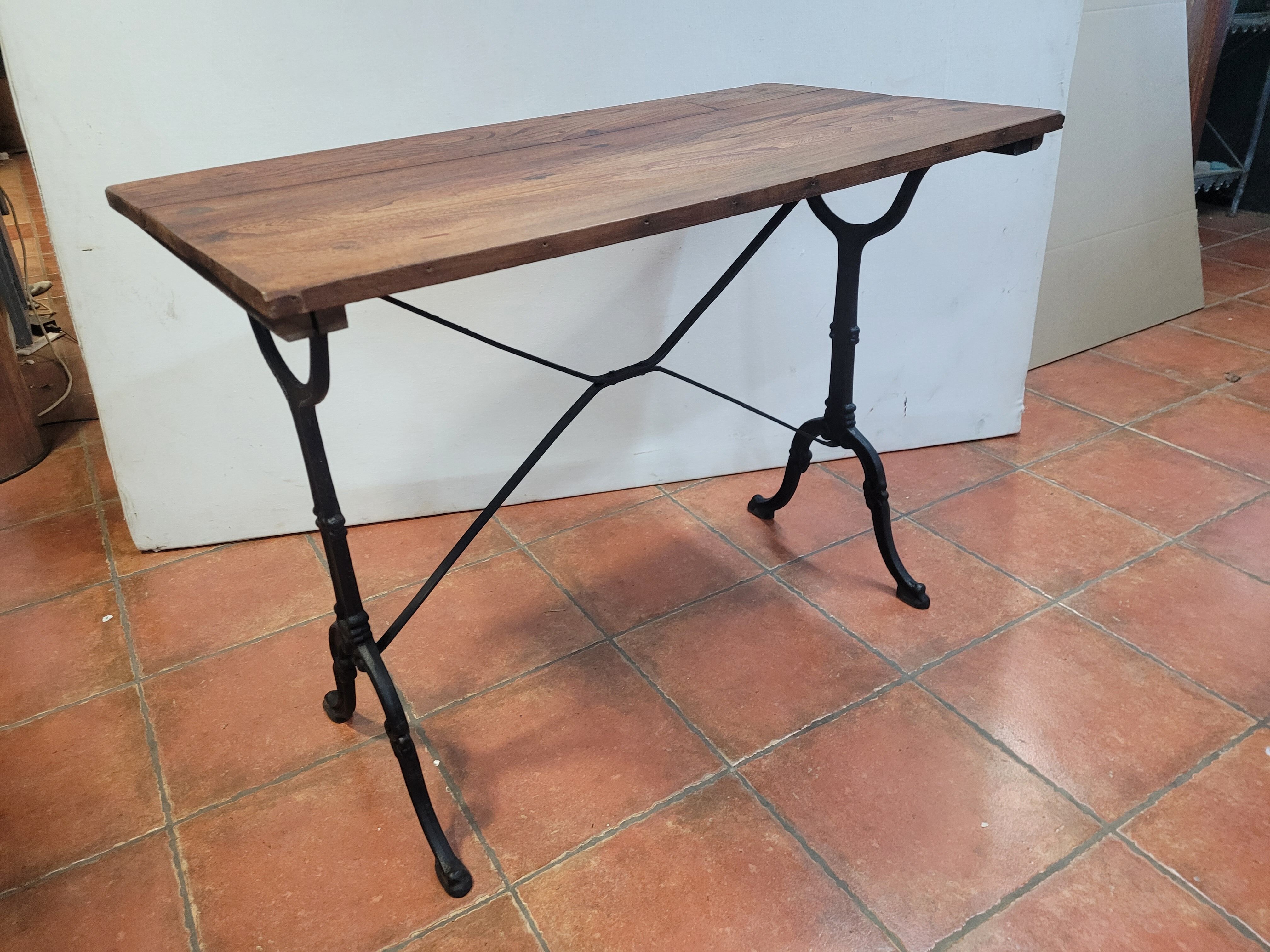 Old bistro table elm tray