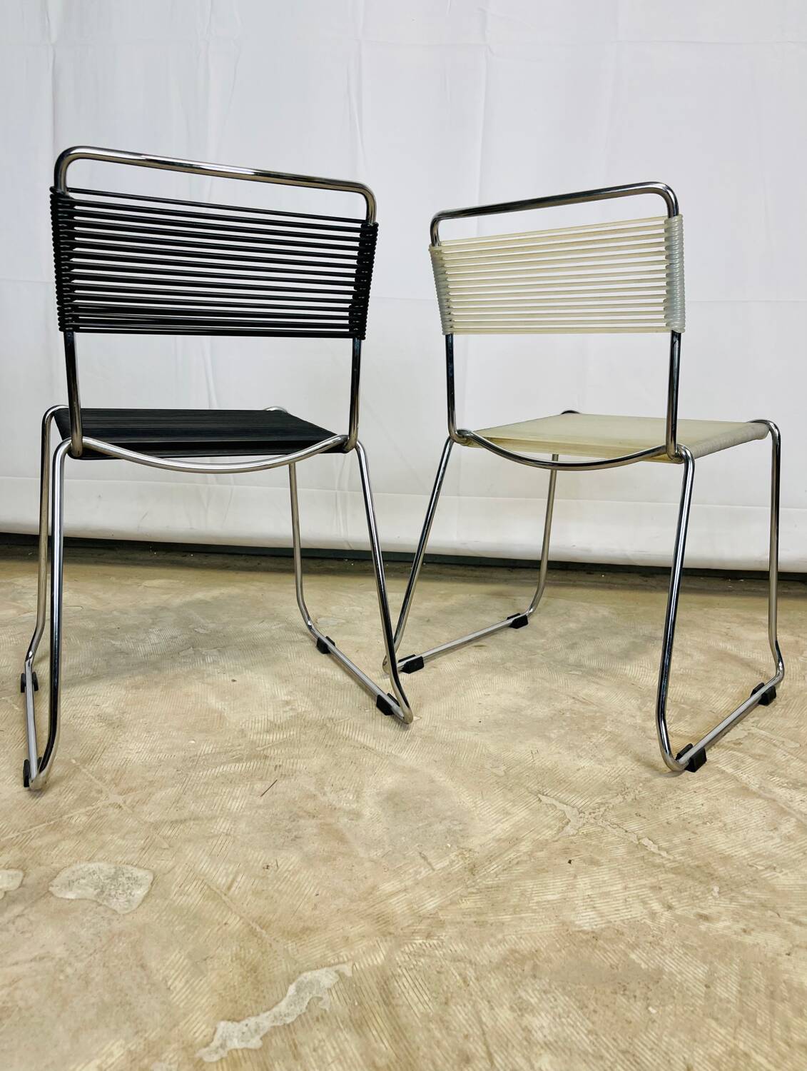 Pair of children's scoubidou chairs