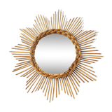Sun vintage rattan mirror 56x56cm