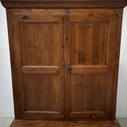 Two-part office furniture made of solid pine from the 20th century.