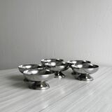 6 coupelles sur pied en inox style Letang Remy