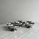 6 coupelles sur pied en inox style Letang Remy