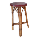 Vintage rattan high bar stool