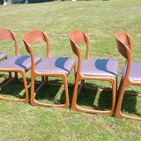 Lot de 5 chaises Baumann traîneau