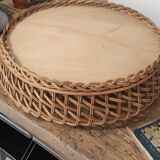 Vintage wicker tray