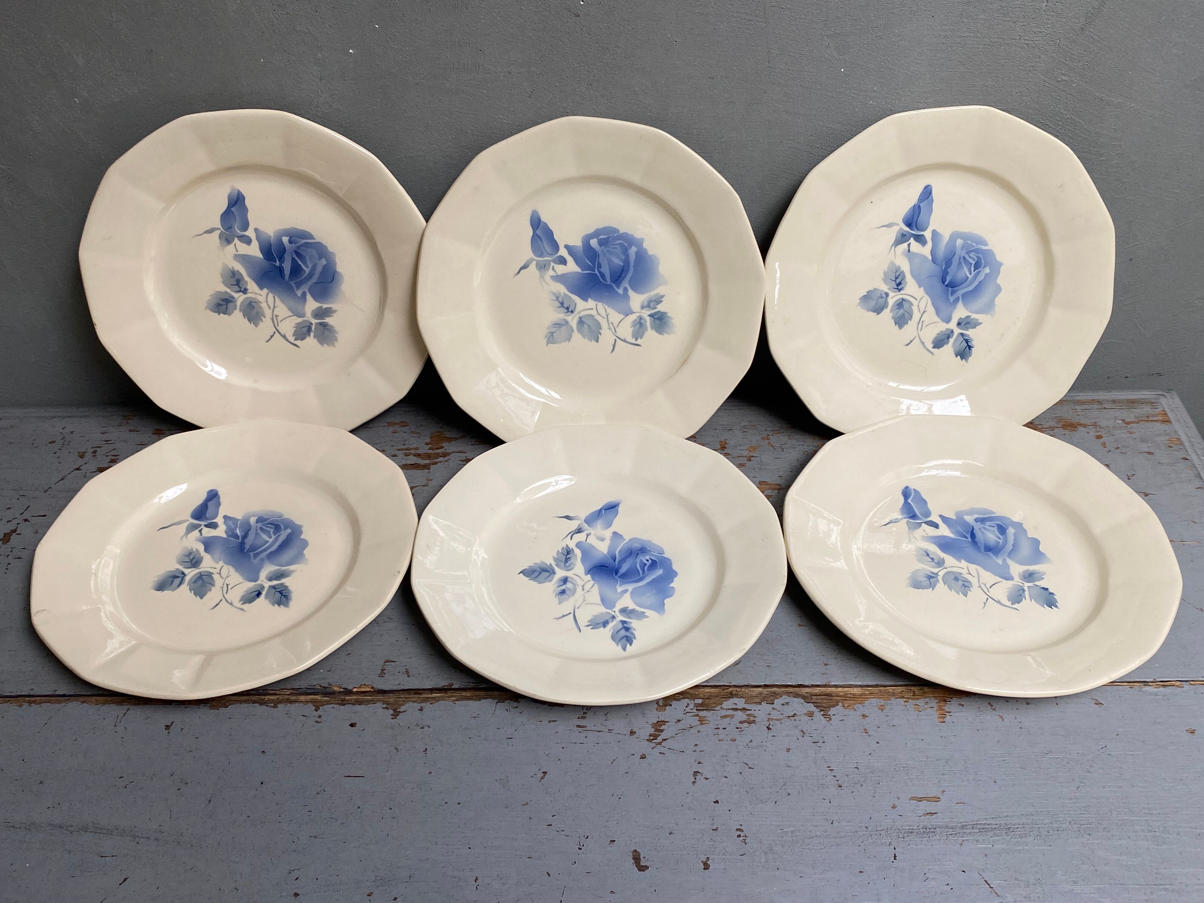 6 plates Digoin Sarreguemines