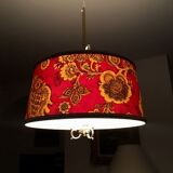 Vintage Classic style 20th Century Ceiling Lamp in Red and Gold