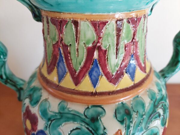 Grand vase faïence de monaco cerart 1950 1960