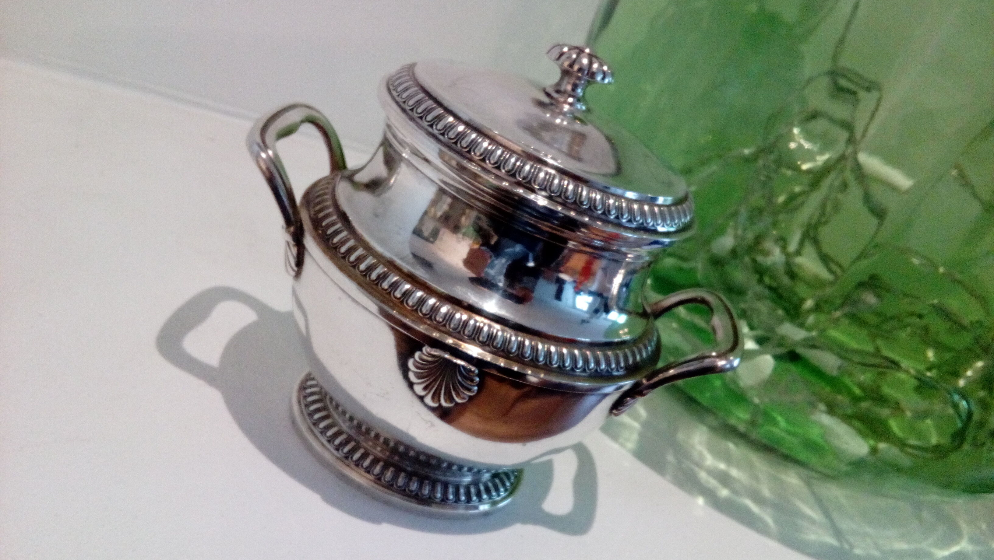 Sugar decoration silver metal shell
