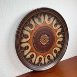 Large vintage ceramic wall plate from KMK Keramik Manufaktur Kupfermühle, 1970s.