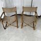 4 fauteuils en bambou reffure et vis en laiton pliable style art déco époque 1930 dans leur jus