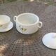 White porcelain soup tureen and sauce boat, Schirnding Bavaria, vintage 70s