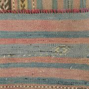 Tapis Kilim fait main rouge clair bleu 5x7 158x247 cm