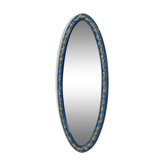 Oval wooden painted alentejano mirror.