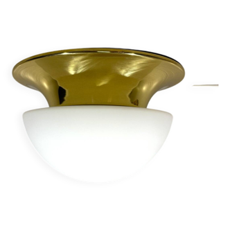 Glashütte Limburg ceiling lamp brass & satin glass