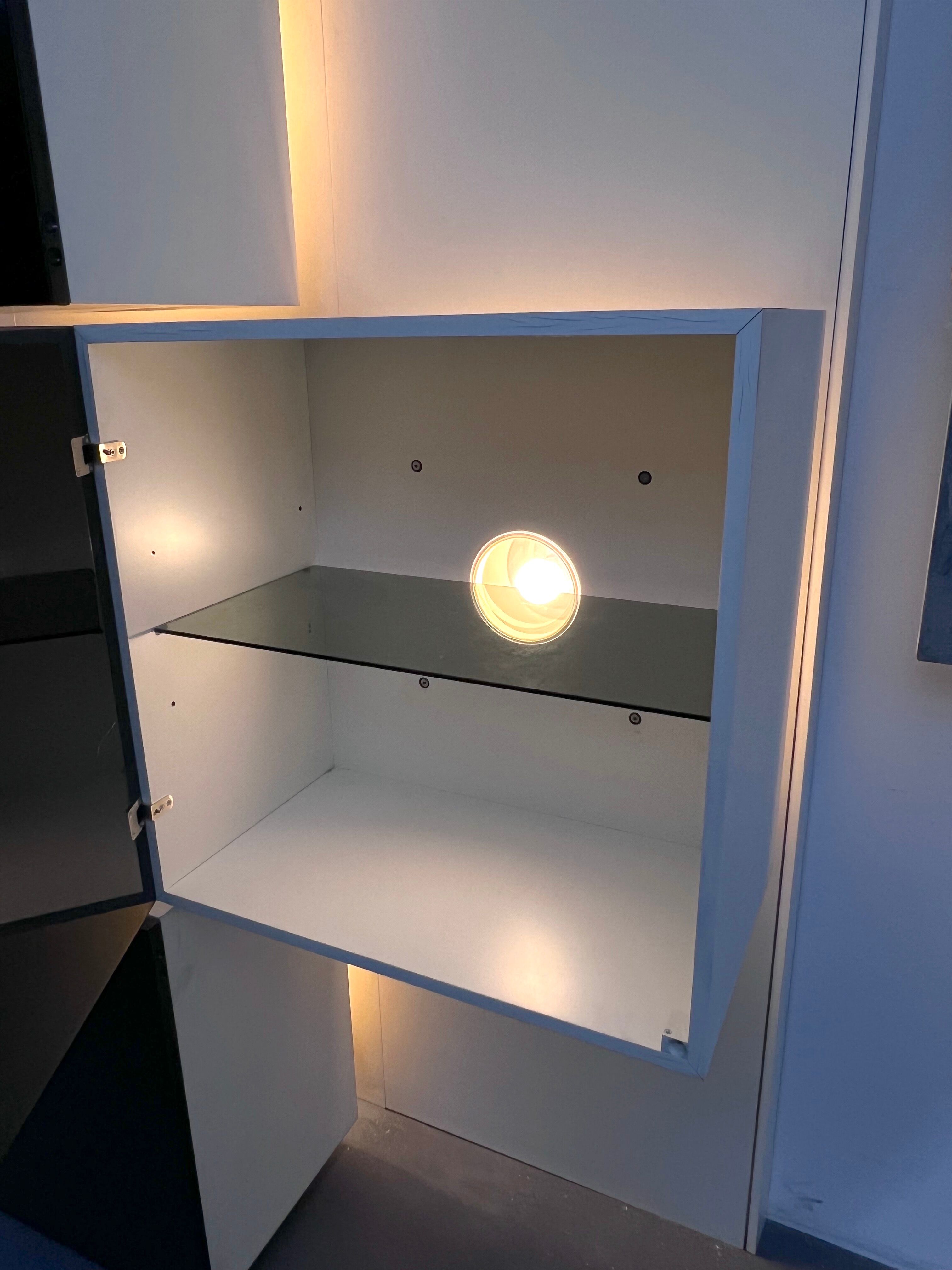 Mid-Century Modern backlight wall modular system by Acerbis. Italy 1970s