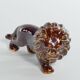 Mid-Century Modern Chinese Brown Glazed Lion Figurine