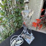 Important crystal lamp base stamped Baccarat