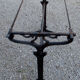 Bistro table, 1900, cast iron foot and marble top.