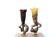 Pair of blown glass vases signed, 90s