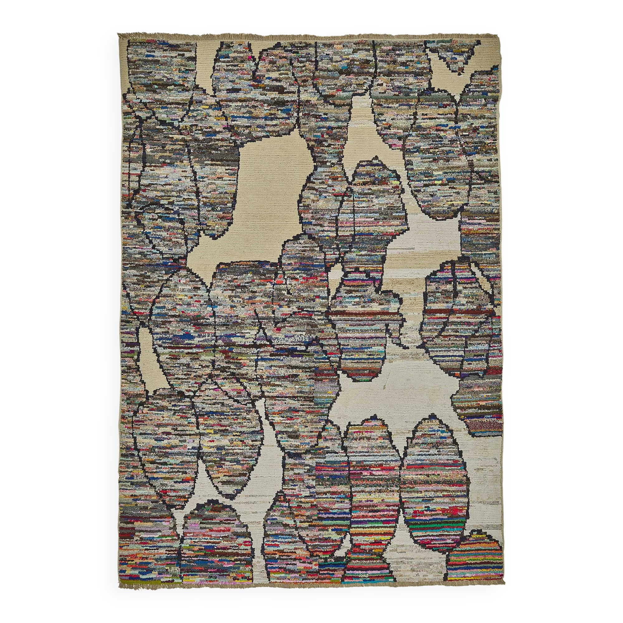 Handwoven Turkish Recycled Boho Rug 223 cm x 311 cm