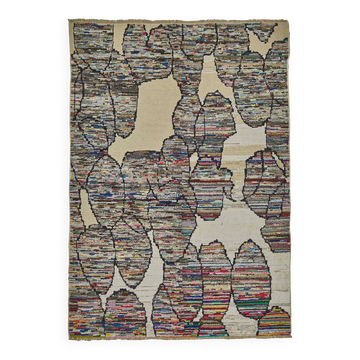Tapis boho recyclé turc fait main 223 cm x 311 cm