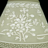 Photophore lithophanie porcelaine de limoges haviland '' vieux paris vert''