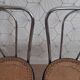 Pair of chrome and cane bistro chairs from the 70s.