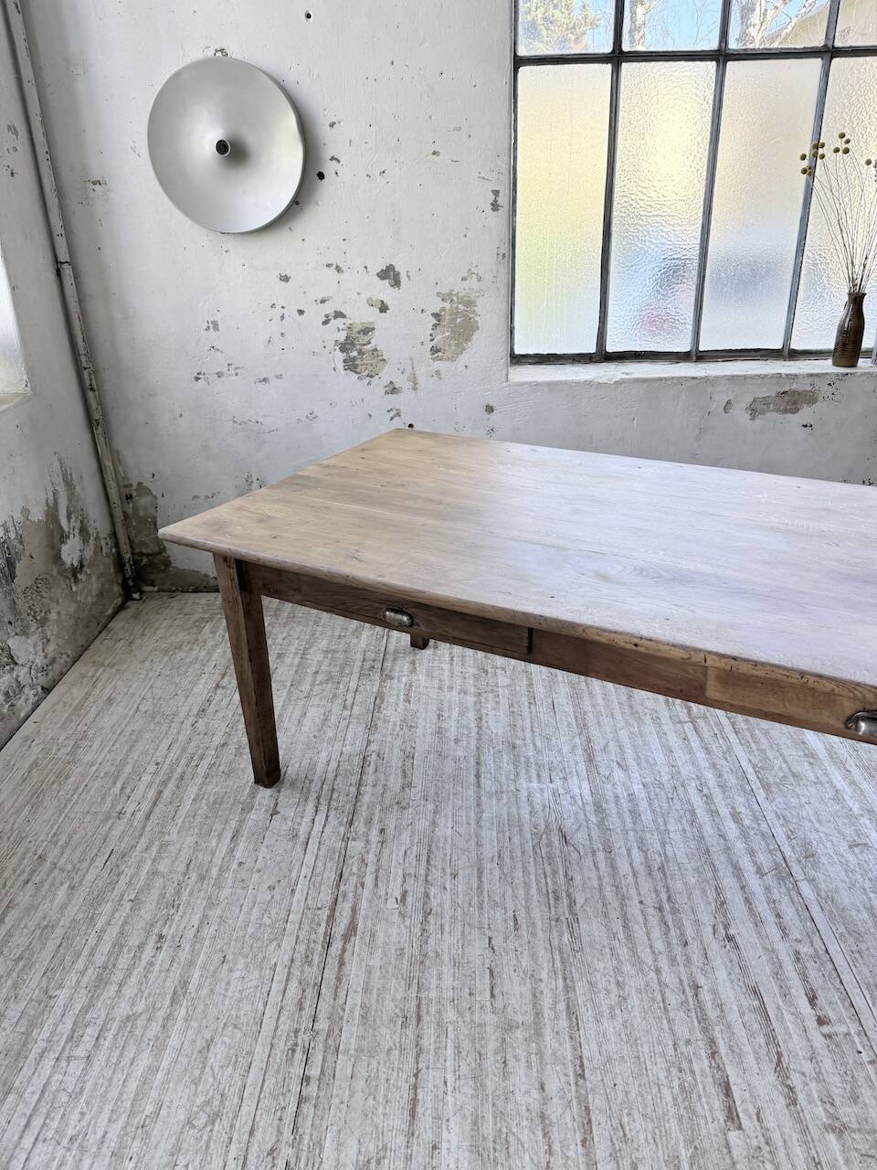 Oak farmhouse table 1950 212cm