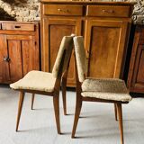 Set of 2 moumoute chairs - wooden structure
