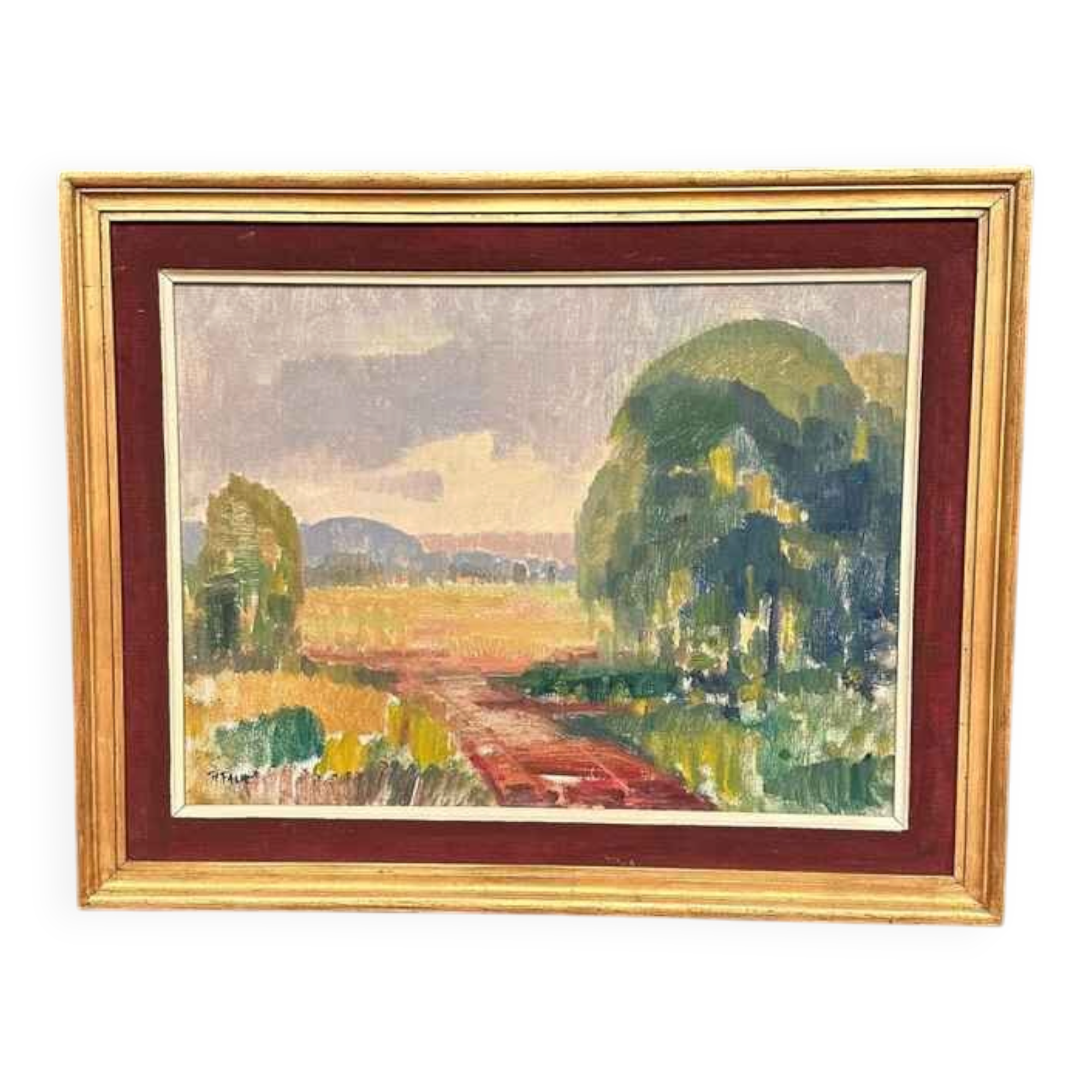 Original Swedish Oil On Canvas – “Landscape” By Ragnar Falk – Signed
