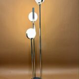 1970s opaline chrome floor lamp