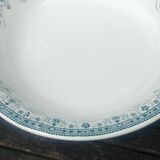 Large round ironstone serving dish from the Moulin des Loup earthenware factory