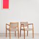 Ensemble de 2 fauteuils danois Niels O. Møller 65, design du XXe siècle