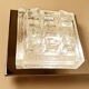 Sculptural Wall Lamp Vintage 60s, Glass and Chrome