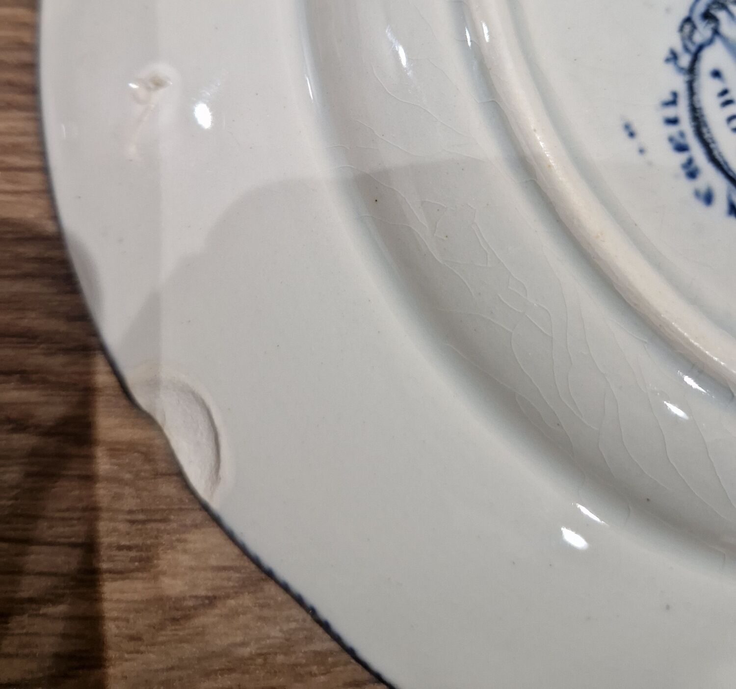 Lot of 4 flat plates Creil Montereau model Flora