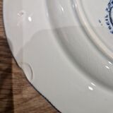 Lot of 4 flat plates Creil Montereau model Flora