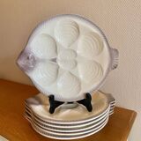 Fish-shaped oyster plates West Germany