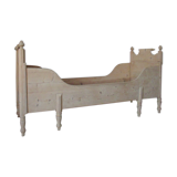 Retractable sofa bed of the Austrian Tyrole in natural wood