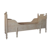 Retractable sofa bed of the Austrian Tyrole in natural wood