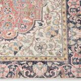 Red & Navy Blue Oriental Persian Rug, 207x315Cm