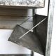 Industrial storage, workshop, in metal and wood, furniture on wheels